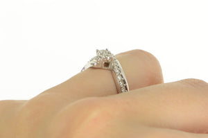 10K 0.50 Ctw Diamond Bypass Engagement Ring White Gold