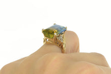 Load image into Gallery viewer, 10K 10.00 Ct Bi Color Quartz Diamond Cocktail Ring Yellow Gold