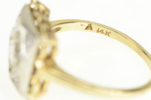 Load image into Gallery viewer, 14K Art Deco 0.81 Ctw Diamond Square Engagement Ring Yellow Gold
