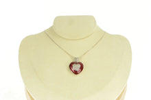 Load image into Gallery viewer, 14K 0.40 Ctw Diamond Red Enamel Heart Love Pendant White Gold