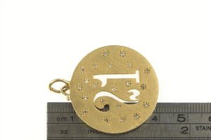 14K 0.31 Ctw Diamond 21st Birthday 1960's Round Charm/Pendant Yellow Gold