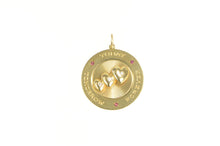 Load image into Gallery viewer, 14K Tomorrow Today Forever Heart Diamond 1960&#39;s Charm/Pendant Yellow Gold