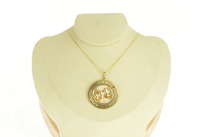 14K Tomorrow Today Forever Heart Diamond 1960's Charm/Pendant Yellow Gold