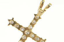 Load image into Gallery viewer, 10K 1.00 Ctw Diamond Cross Christian Faith Pendant Yellow Gold