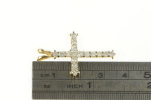 Load image into Gallery viewer, 10K 1.00 Ctw Diamond Cross Christian Faith Pendant Yellow Gold