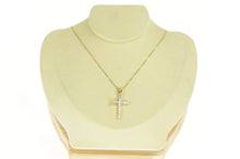 Load image into Gallery viewer, 10K 1.00 Ctw Diamond Cross Christian Faith Pendant Yellow Gold