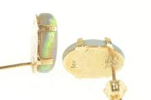 Load image into Gallery viewer, 14K Oval Opal Classic Statement Stud Earrings Yellow Gold