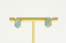 Load image into Gallery viewer, 14K Oval Opal Classic Statement Stud Earrings Yellow Gold