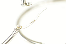 Load image into Gallery viewer, 14K 41.4mm Classic Rounded Simple Hoop Earrings White Gold