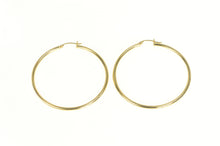 Load image into Gallery viewer, 14K 53.4mm Classic Round Simple Hollow Hoop Earrings Yellow Gold