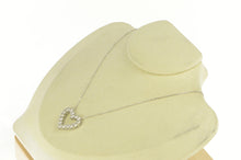 Load image into Gallery viewer, 14K 2.00 Ctw Classic Diamond Heart Love Pendant 18&quot; White Gold