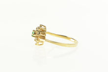 Load image into Gallery viewer, 14K 0.37 Ctw Natural Emerald Diamond Cluster Ring Yellow Gold