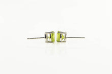 Load image into Gallery viewer, 14K Round Peridot Solitaire Classic Simple Stud Earrings White Gold