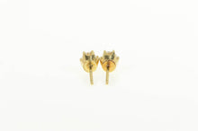 Load image into Gallery viewer, 14K 4.0mm Solitaire CZ Classic Round Stud Earrings Yellow Gold