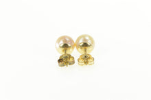 Load image into Gallery viewer, 14K 7.0mm Pearl Classic Simple Retro Stud Earrings Yellow Gold