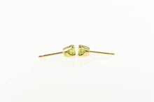 Load image into Gallery viewer, 14K Peridot Round Solitaire Classic Stud Earrings Yellow Gold