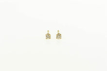 Load image into Gallery viewer, 14K Diamond Simple Classic Solitaire Stud Earrings Yellow Gold
