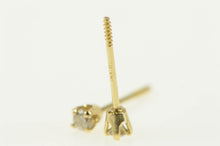 Load image into Gallery viewer, 14K Diamond Simple Classic Solitaire Stud Earrings Yellow Gold