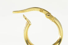 Load image into Gallery viewer, 14K Diamond Dust Textured 13.3mm Hoop Earrings Yellow Gold