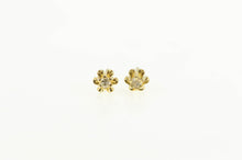 Load image into Gallery viewer, 14K Retro Classic Cubic Zirconia Solitaire Stud Earrings Yellow Gold