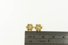 Load image into Gallery viewer, 14K 3.4mm Diamond Halo Stud Enhancer Earrings Yellow Gold