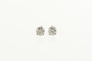 10K 0.40 Ctw Classic Diamond Solitaire Stud Earrings White Gold