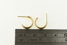 Load image into Gallery viewer, 14K Squared 11.8mm Retro Semi Hoop Earrings Yellow Gold