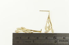 Load image into Gallery viewer, 14K Blister Pearl Fringe Dangle Chain Statement Earrings Yellow Gold