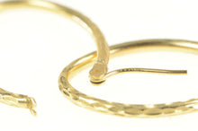 Load image into Gallery viewer, 14K Diamond Cut Oval Vintage Statement Hoop Earrings Yellow Gold