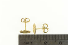 Load image into Gallery viewer, 14K Sand Dollar Sea Shell Ocean Good Luck Stud Earrings Yellow Gold