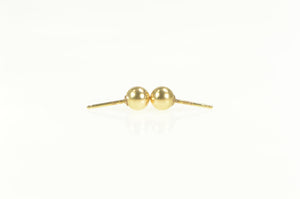 14K 5.3mm Diamond Cut Flower Ball Round Stud Earrings Yellow Gold