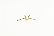 Load image into Gallery viewer, 14K High Relief Heart Love Symbol Stud Earrings Yellow Gold