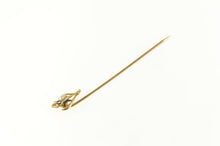 Load image into Gallery viewer, 14K Art Nouveau Ornate Seed Pearl Curvy Stick Pin Yellow Gold