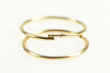 Load image into Gallery viewer, 14K Seamless Look 13.5mm Classic Simple Hoop Earrings Yellow Gold