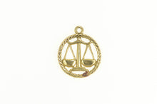Load image into Gallery viewer, 14K Libra Scales Astrology Zodiac Star Sign Charm/Pendant Yellow Gold