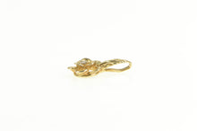 Load image into Gallery viewer, 10K Diamond Inset Rose Flower Romantic Pendant Yellow Gold