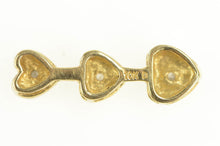 Load image into Gallery viewer, 10K Diamond Heart Tiered Love Symbol Drop Pendant Yellow Gold