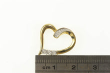 Load image into Gallery viewer, 10K Curvy Heart Love Symbol Classic Romantic Pendant Yellow Gold