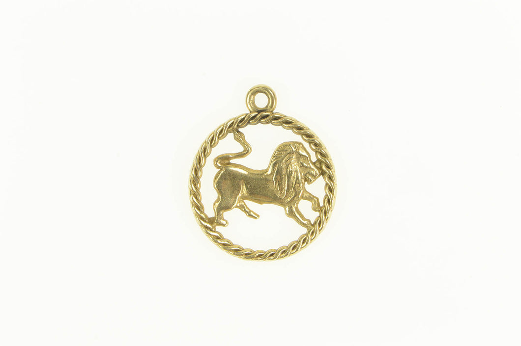 14K Leo Lion Astrology Zodiac Sign Symbol Charm/Pendant Yellow Gold