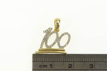 Load image into Gallery viewer, 10K 0.25 Ctw Diamond 100 Percent Symbol Charm/Pendant Yellow Gold