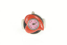 Load image into Gallery viewer, Stainless Steel Retro Red Enamel Heart Unique Watch Ring