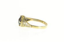 Load image into Gallery viewer, Gold Filled Victorian Syn. Sapphire Floral Engraved Ring