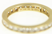 Load image into Gallery viewer, 14K Round Eternity Anniversary Band Cubic Zirconia Ring Yellow Gold