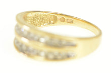Load image into Gallery viewer, 10K Tiered Diamond Channel Graduated Band Ring Yellow Gold