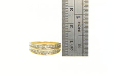 Load image into Gallery viewer, 10K Tiered Diamond Channel Graduated Band Ring Yellow Gold