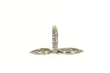 Load image into Gallery viewer, Sterling Silver Two Tone 18k Gold Filigree CZ Bypass Vine Ring
