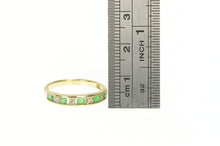 Load image into Gallery viewer, 14K Natural Emerald Diamond Wedding Band Ring Yellow Gold
