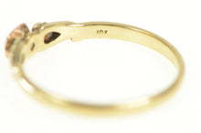 Load image into Gallery viewer, 10K Two Tone Rose Flower Black Hills Leaf Ring Yellow Gold