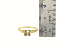14K 4.8mm VNOS 1950's Engagement Setting Ring Yellow Gold