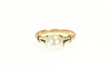 Load image into Gallery viewer, 14K 8.0mm Classic Pearl Simple Statement Ring Yellow Gold